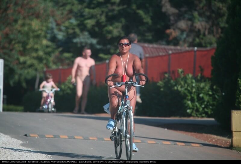 Naturists Road Biking pics - Living in harmony and tranquility is the primary goal of naturists and nudists