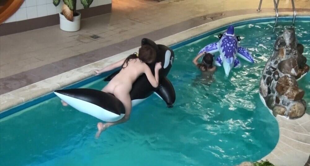 Naturism in the pool Full HD - Nudists only allowed