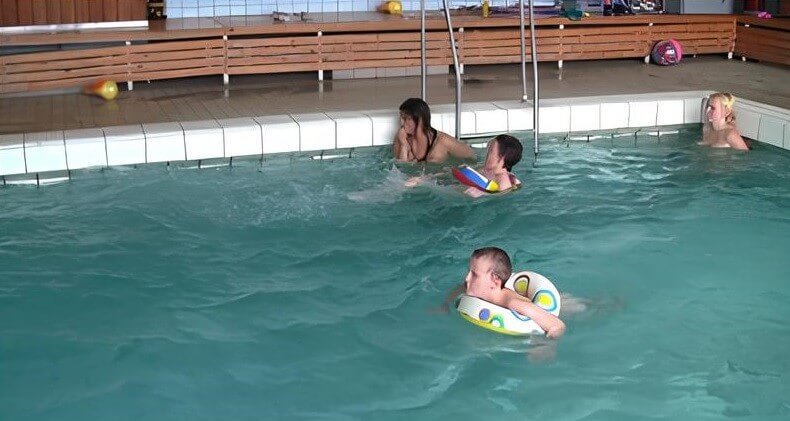 Swimming center club Full HD - Unrestricted freedom is a core value in nudism and naturism