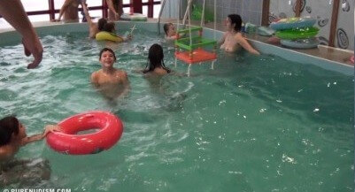 Indoor Swim Exercise 2 Full HD video - Nudism brings joy to life