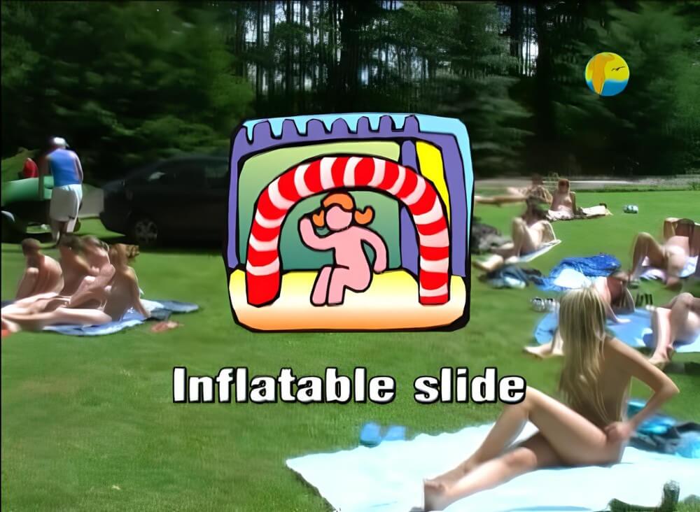 Naturist: Freedom: Inflatable Slide - Openness to the world and new ideas is an important quality of naturists