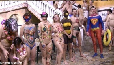 Body paint award lines Full HD - A true nudist vacation