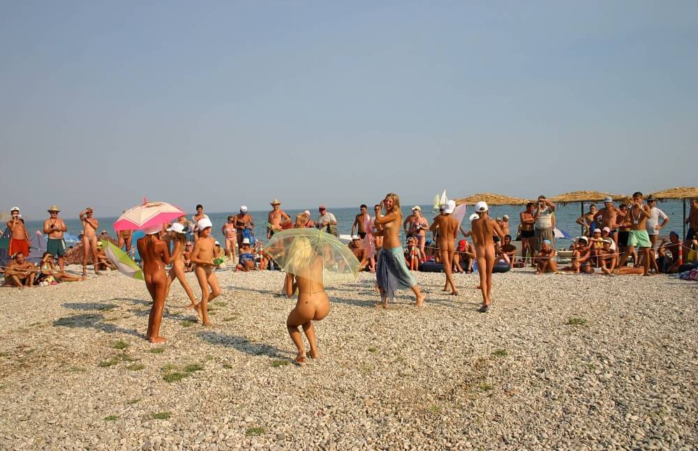 Ribbon and Umbrella Dance pics - The practice of naturism is a path to inner harmony and peace