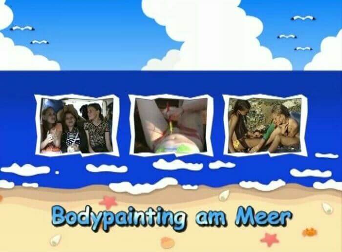 Naturistin: Bodypainting am Meer - Naturists live easily and freely
