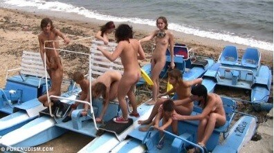 A group of naturists at sea - A love for the sun and fresh air are important values for naturists